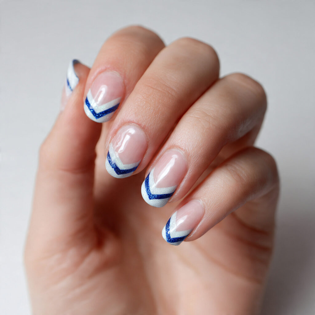 chevron french tips 1