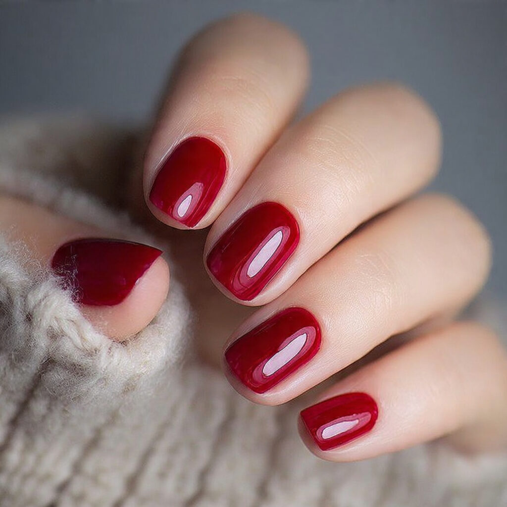 26 Red Valentine Nails Perfect for Short & Classy Designs 2 classic glossy red nails never go out