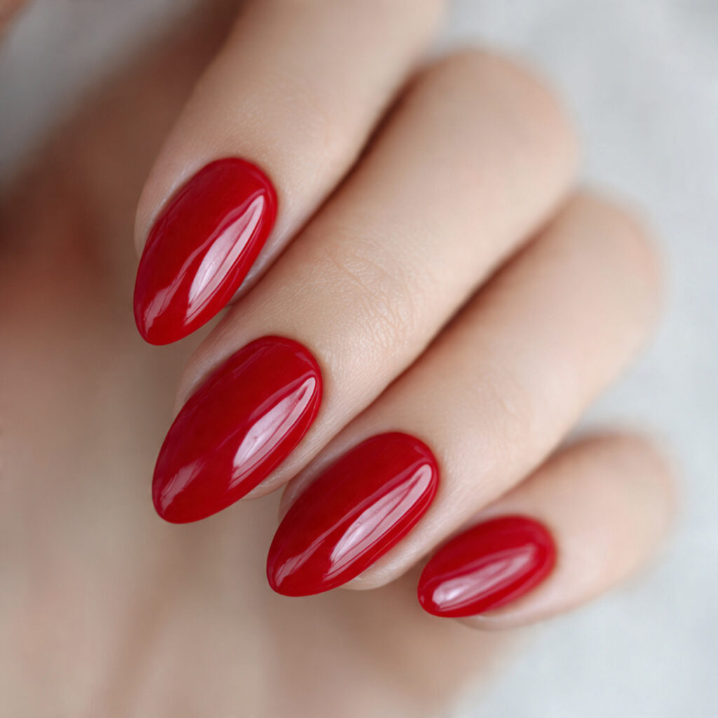 26 Red Valentine Nails Perfect for Short & Classy Designs 14 classic red polish on short nails with