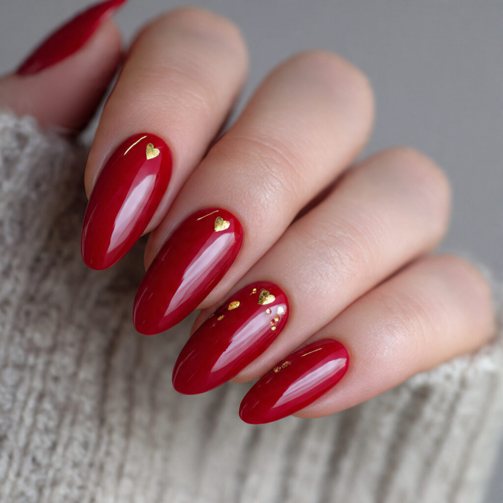 classic red valentine nails almond long create