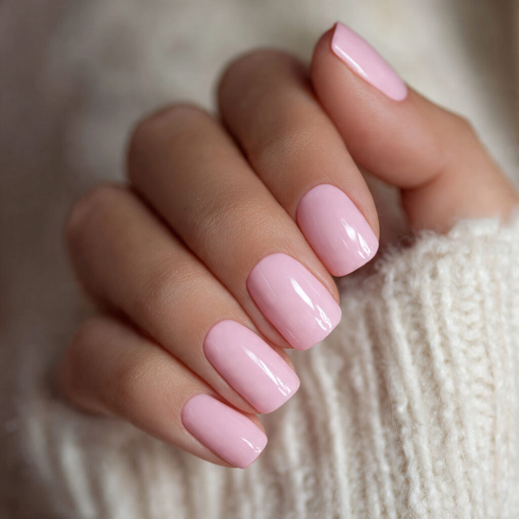 clean girl milky pink nails offer a