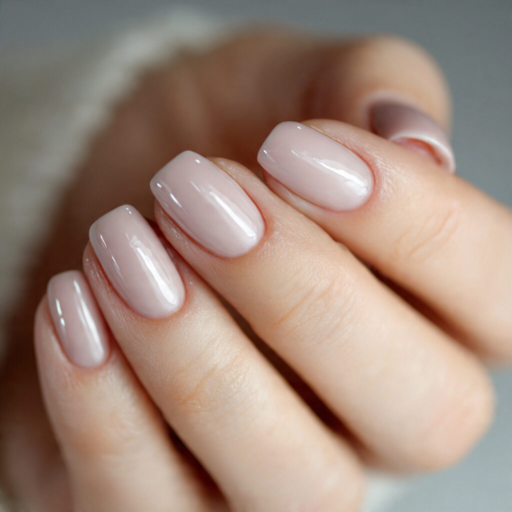 clean gloss neutral nails focus on shine