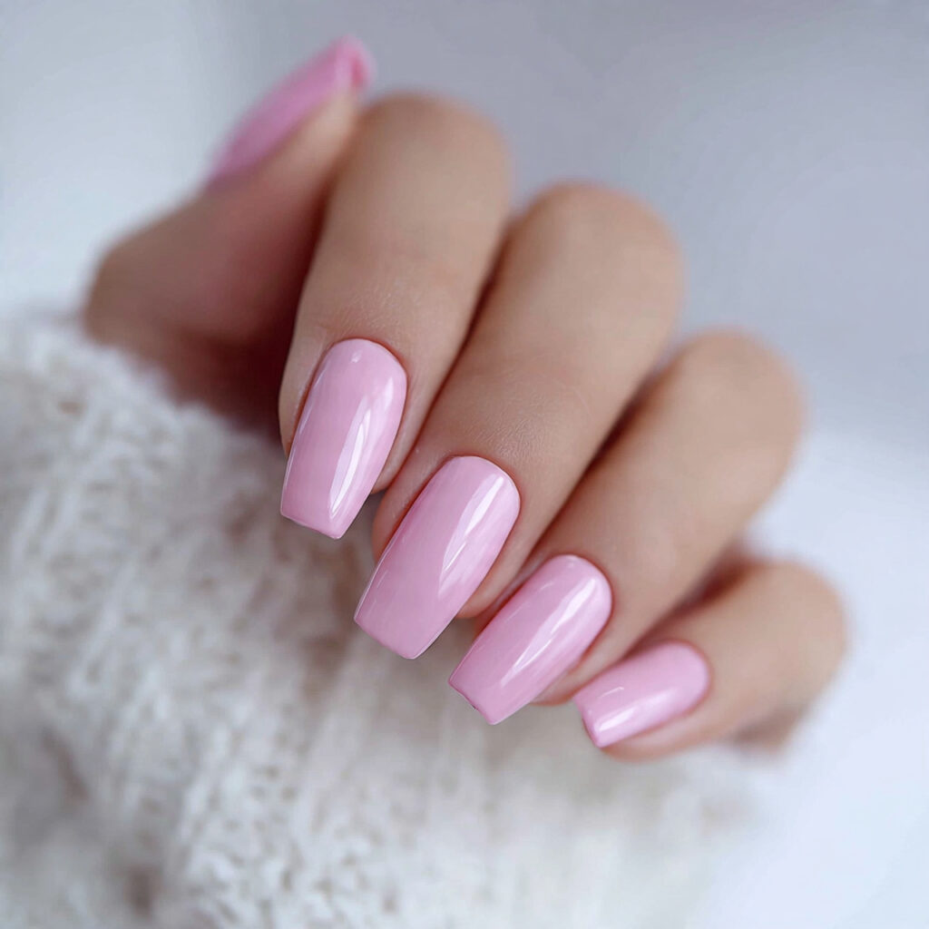 clean high gloss girl nails are loved