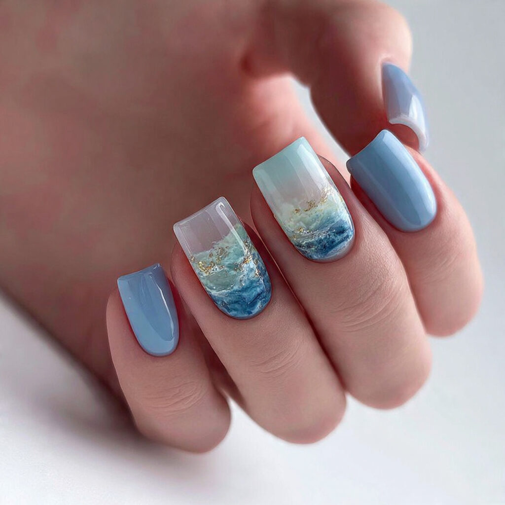 clean layered finish nails are popular in