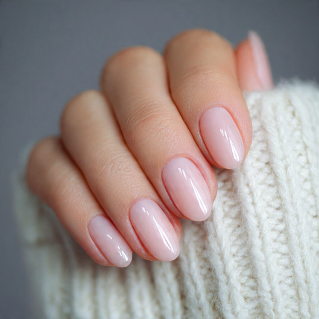 clean rounded shape nails are easy to