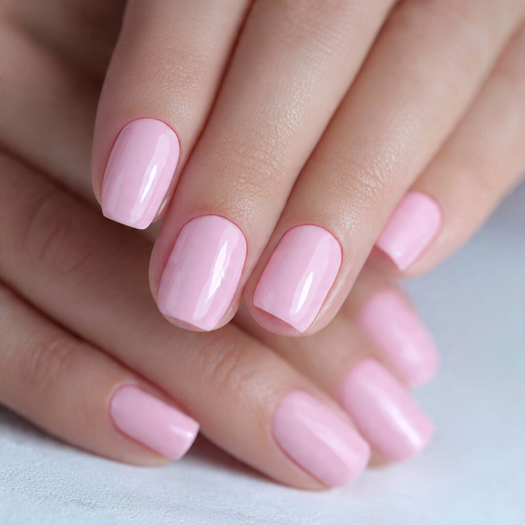 close up photo of ballet slipper pink nails
