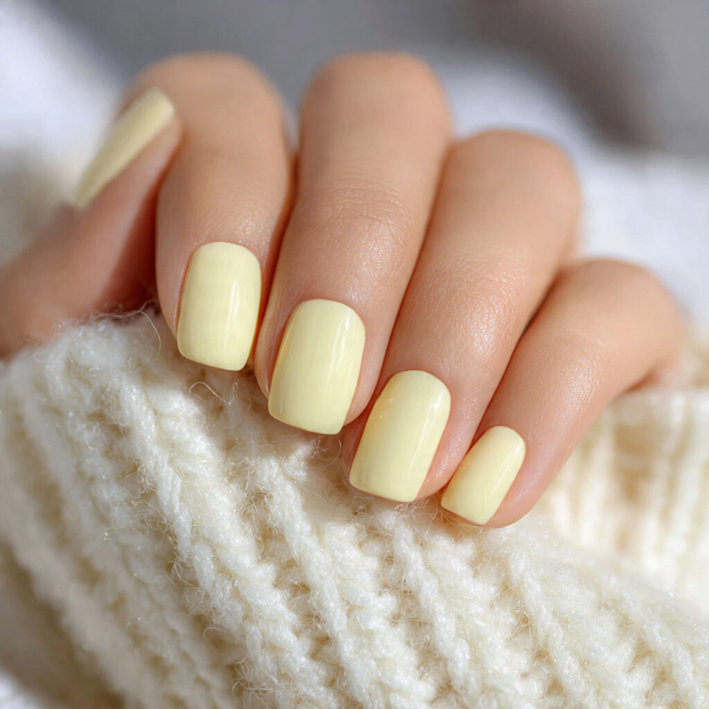 close up photo of butter cream soft nails