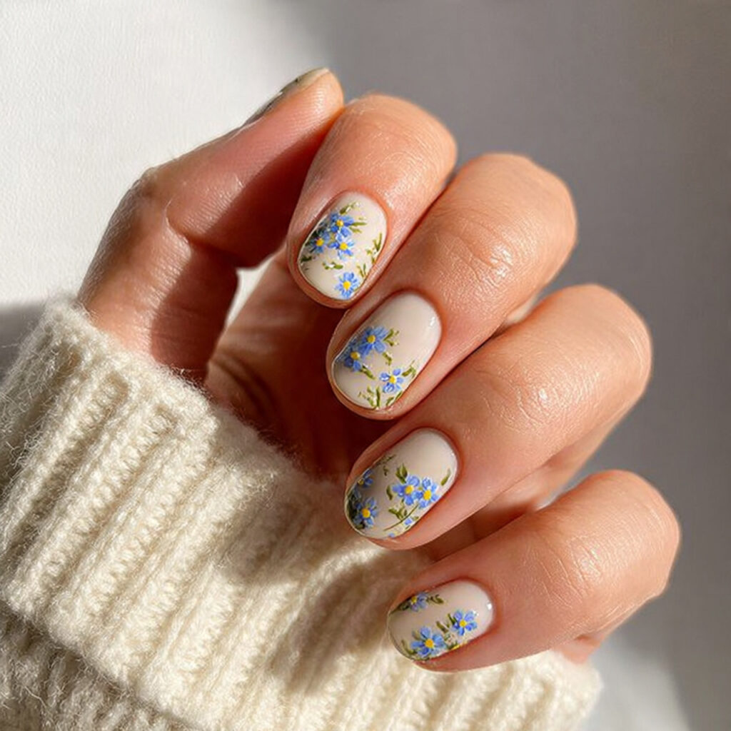 close up photo of short nails with small