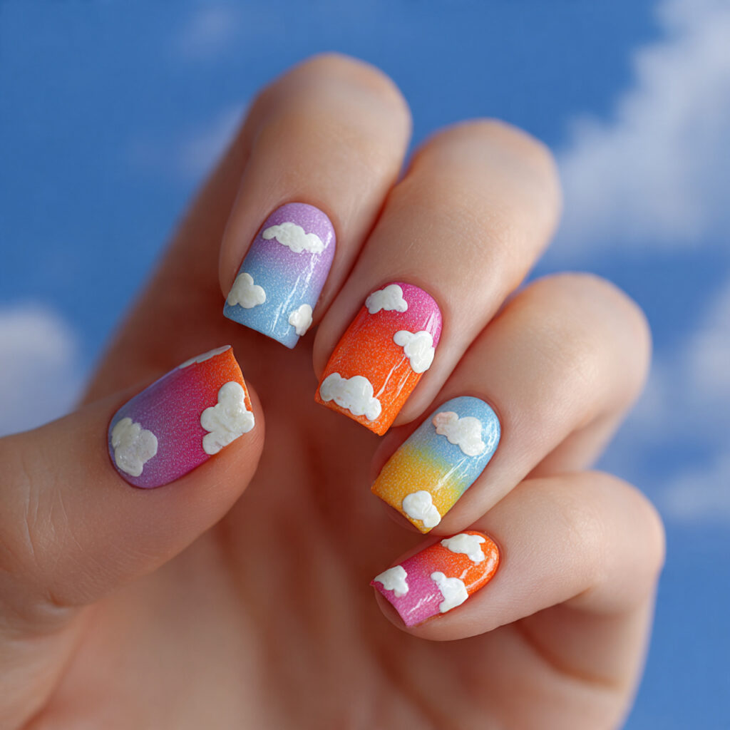 cloud nails design
