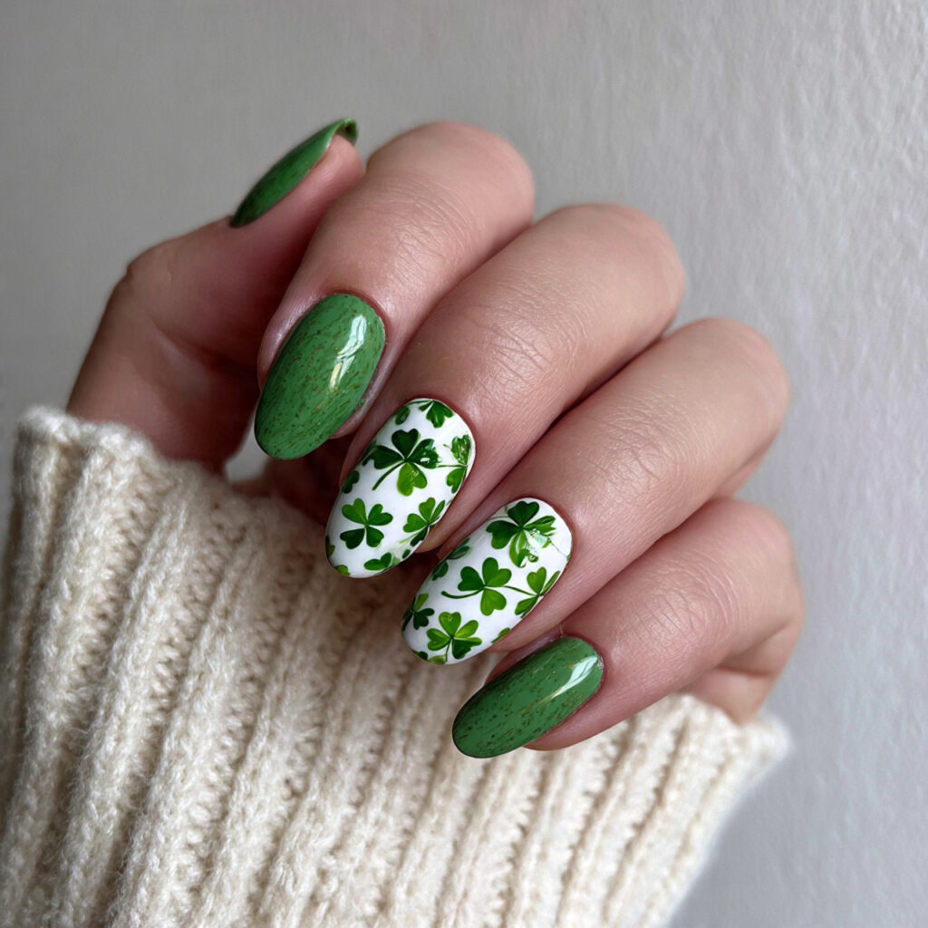 clover green nails