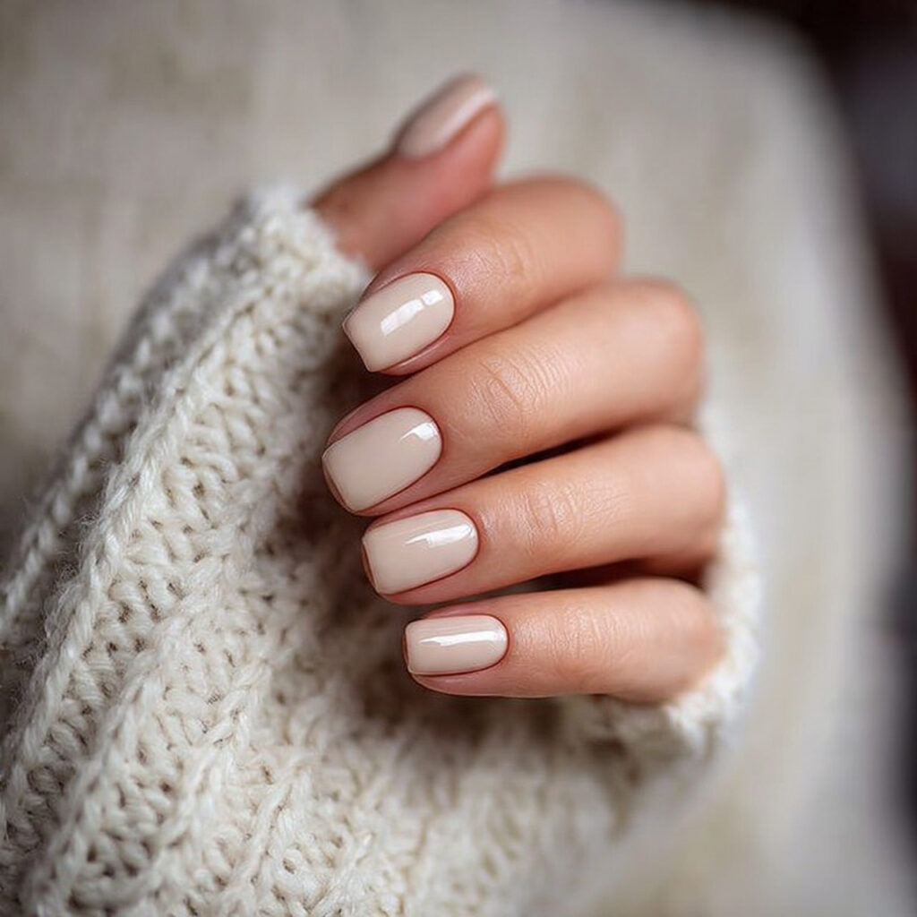 cozy weekend beige january nails feel relaxed