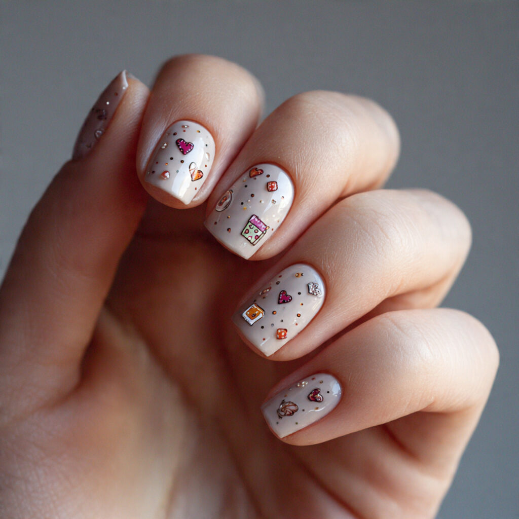 cute tiny icon nails feature small symbols