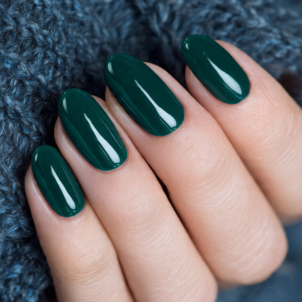 emerald green nails deliver rich jewel toned color