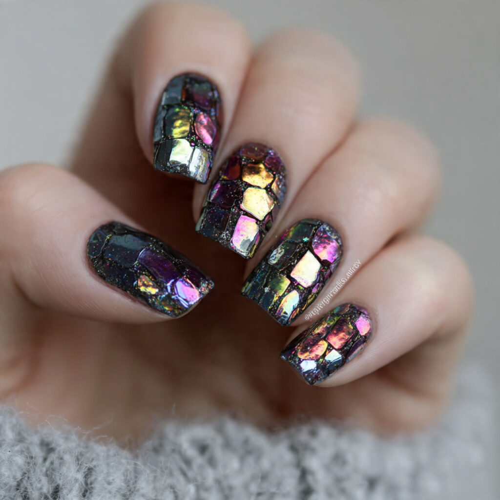 glass effect nails