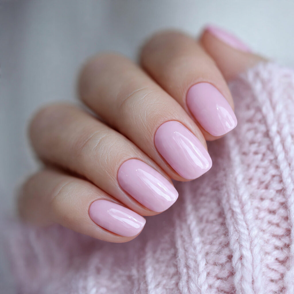 glossy nails create a smooth and elegant