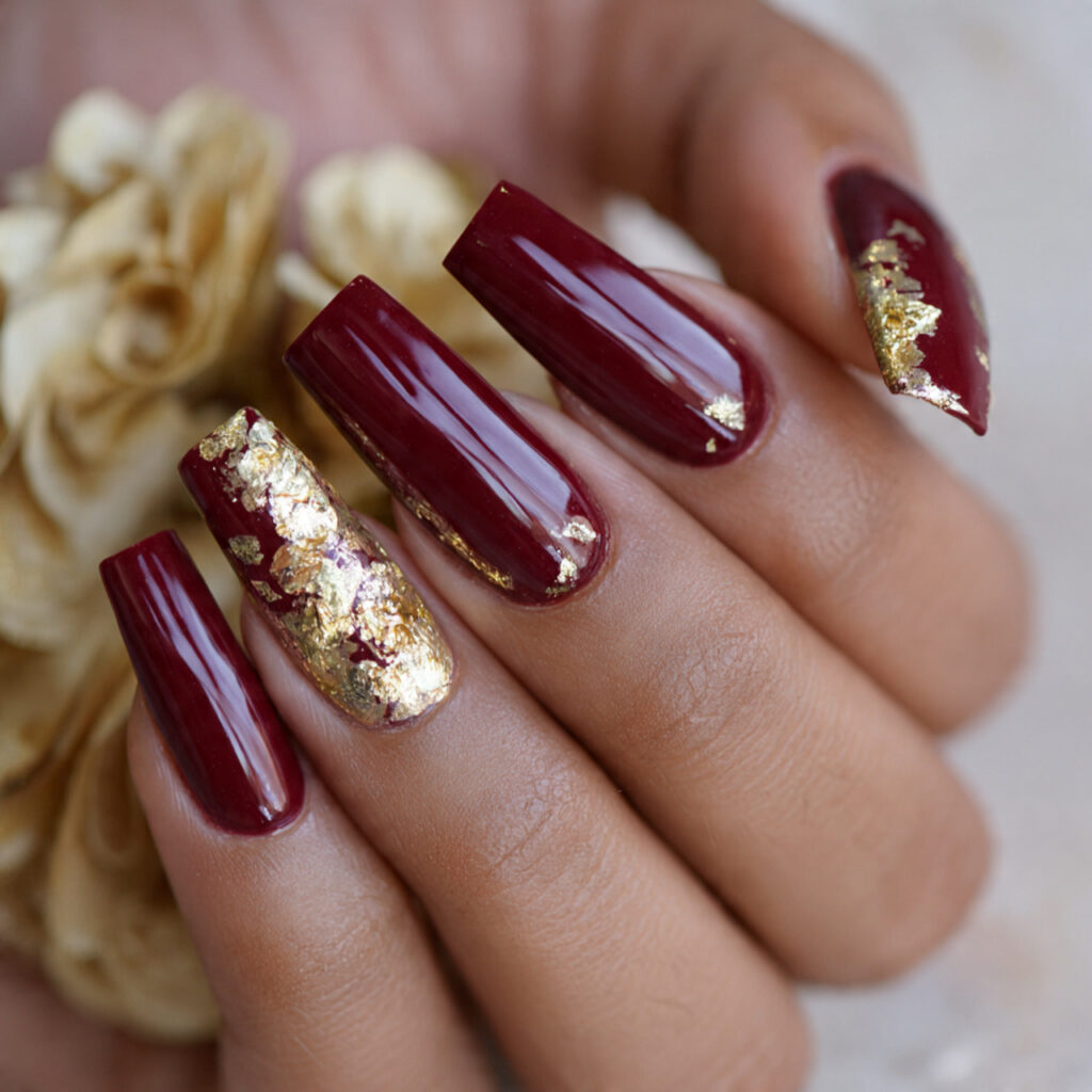 25 Leo Nail Ideas That Are Bold, Glam, and Confident 3 gold accent nails are perfect leo nail
