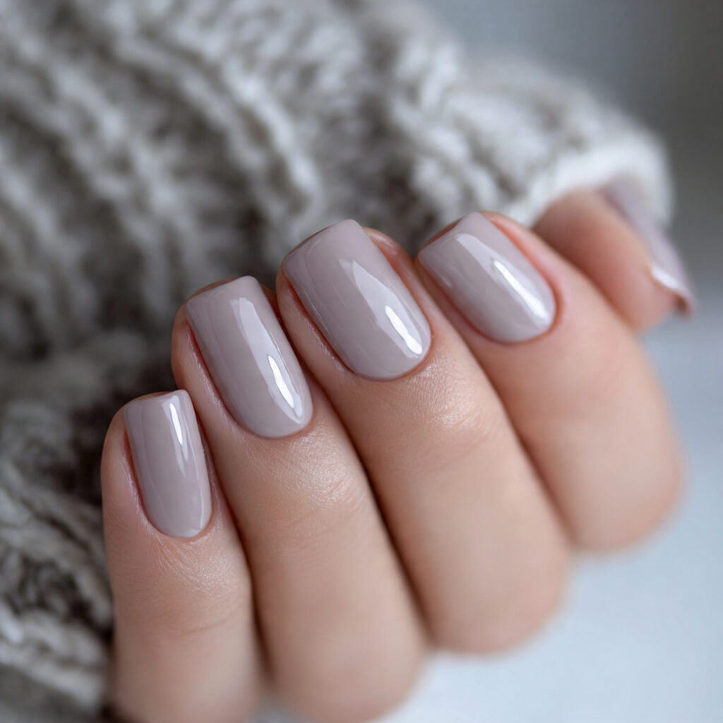 greige winter valentine nails combine gray and