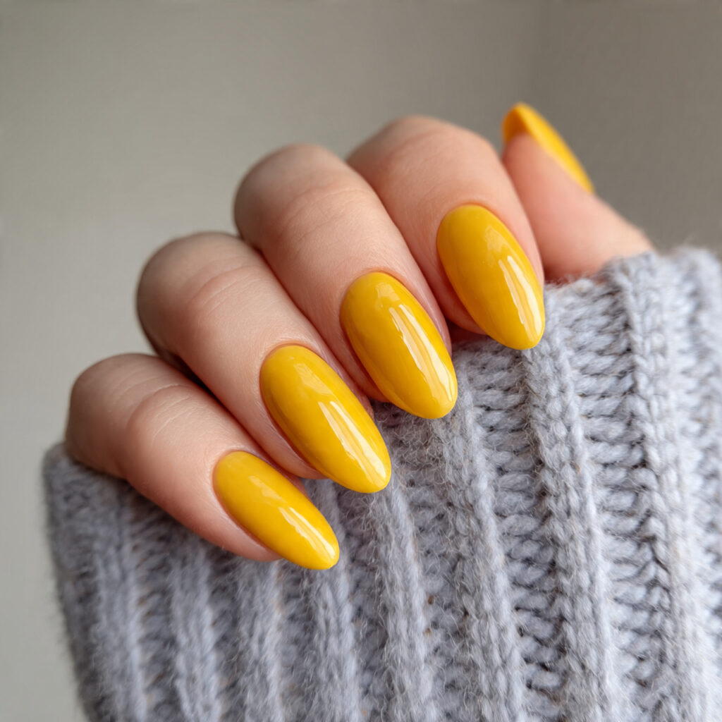 honey yellow nails