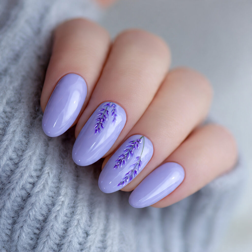 ice lavender nails