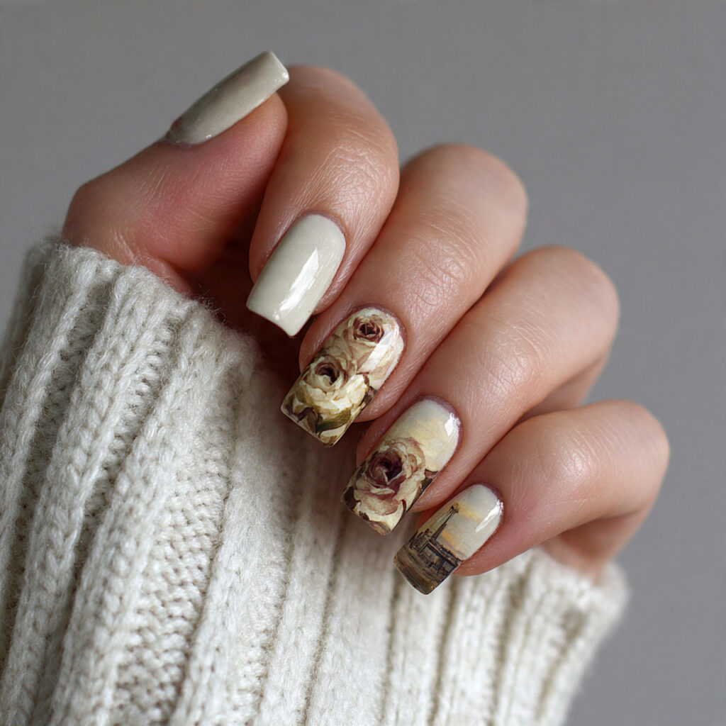 27 Work Friendly January Nails That Look Clean & Elegant 17 ivory nails pin style with the 16k