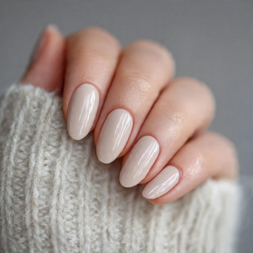 27 Work Friendly January Nails That Look Clean & Elegant 5 light beige nails