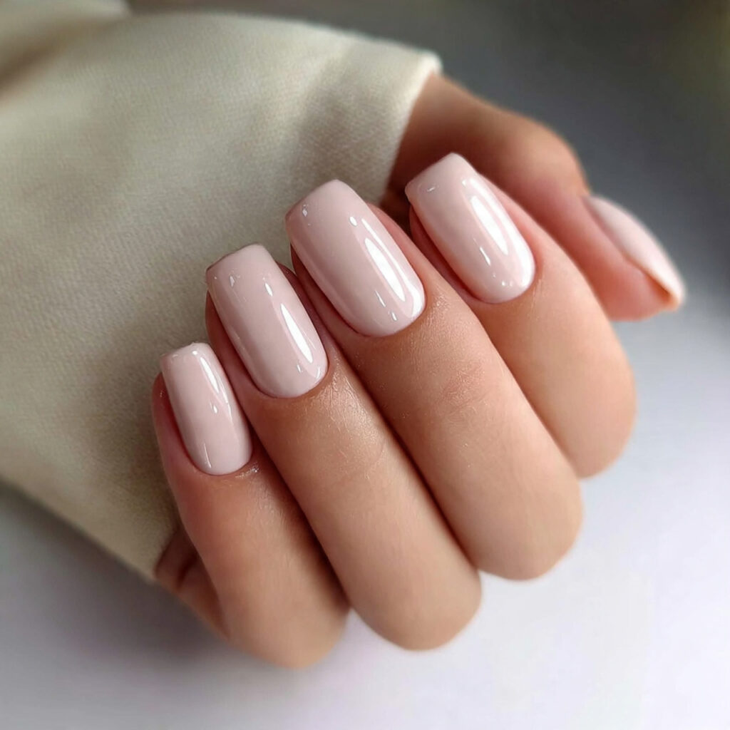 light beige nails are becoming a go to