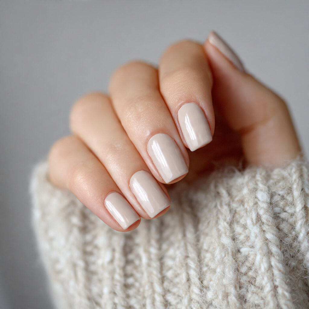 light beige nails for a simple fresh