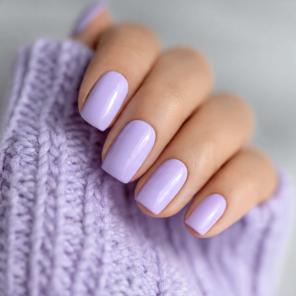 light lavender nails add a soft pop