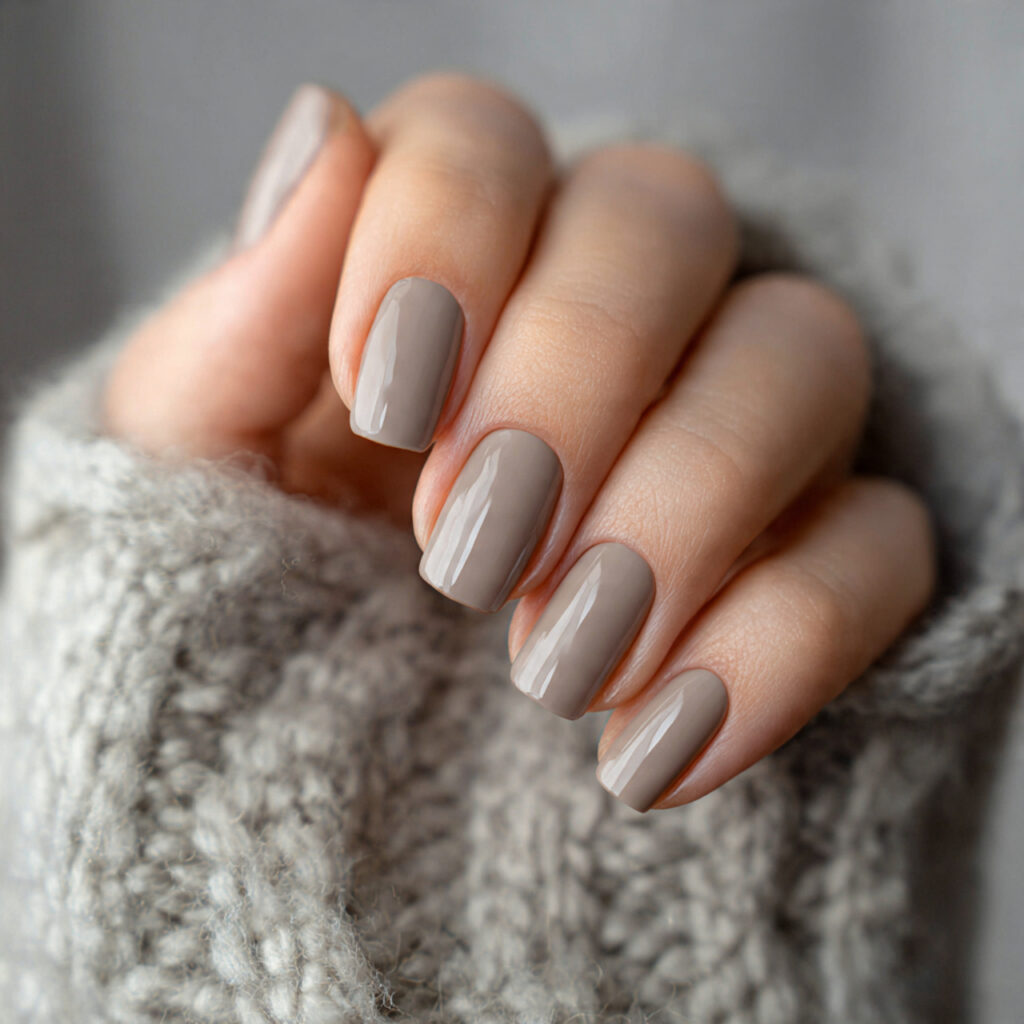 light mushroom winter valentine nails bring earthy