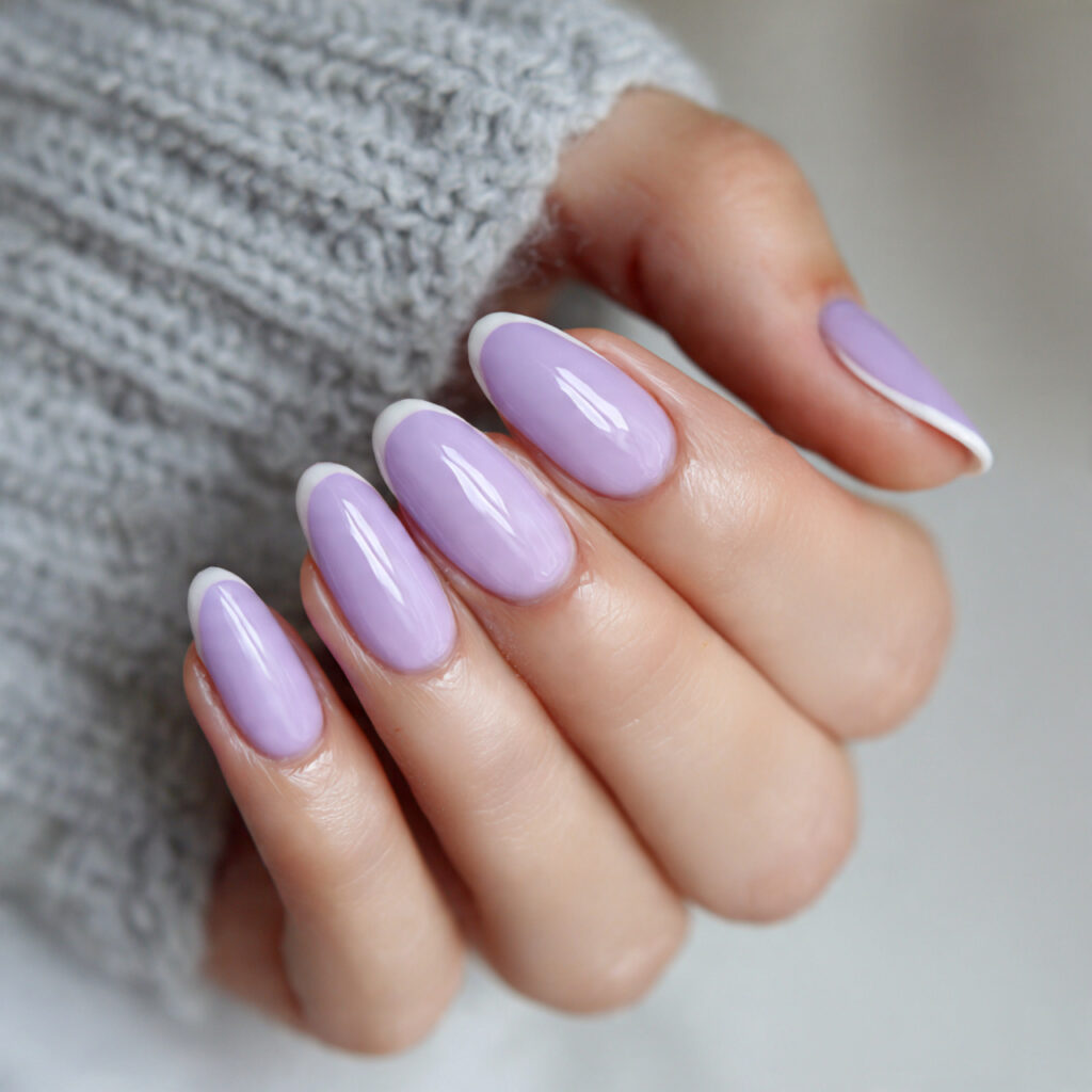 lilac french tips