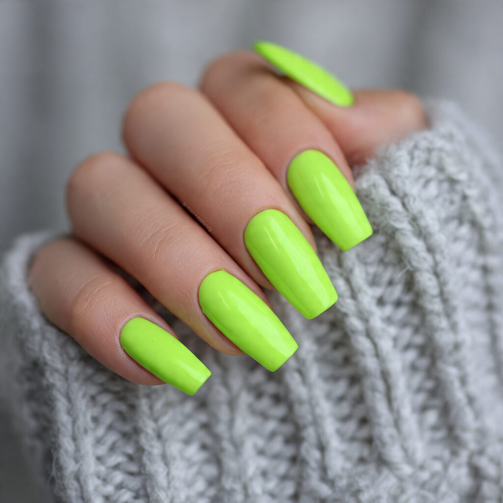 lime green nails