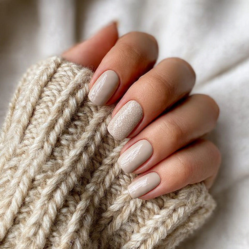 matte beige january nails feel soft and