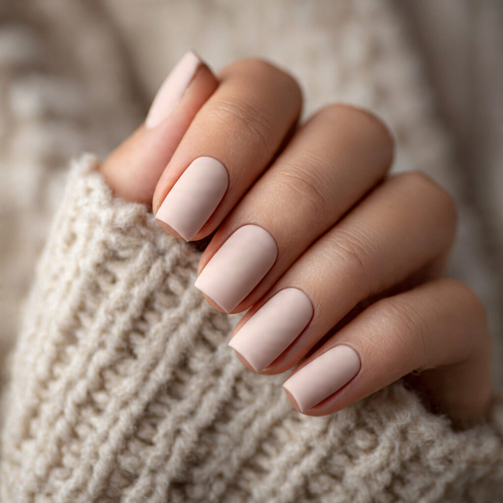 matte beige polish creates warmth instantly the