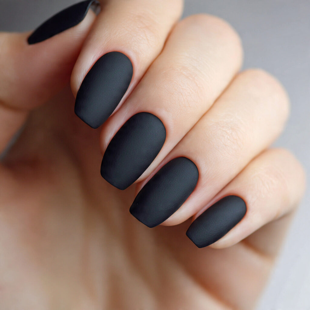 25 Black Nail Ideas That Look Bold, Chic, and Timeless 3 matte black nails offer a soft yet