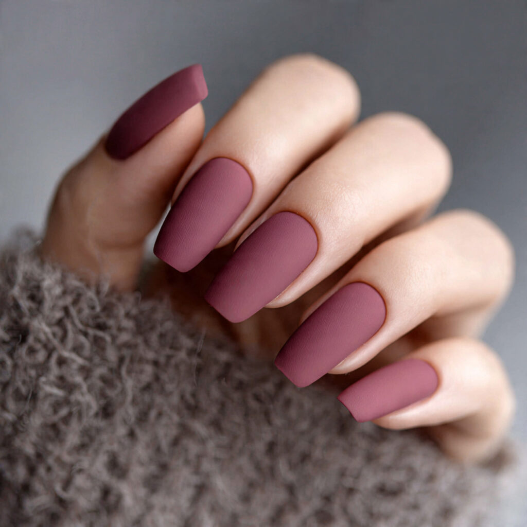 matte elegant nails offer a modern and