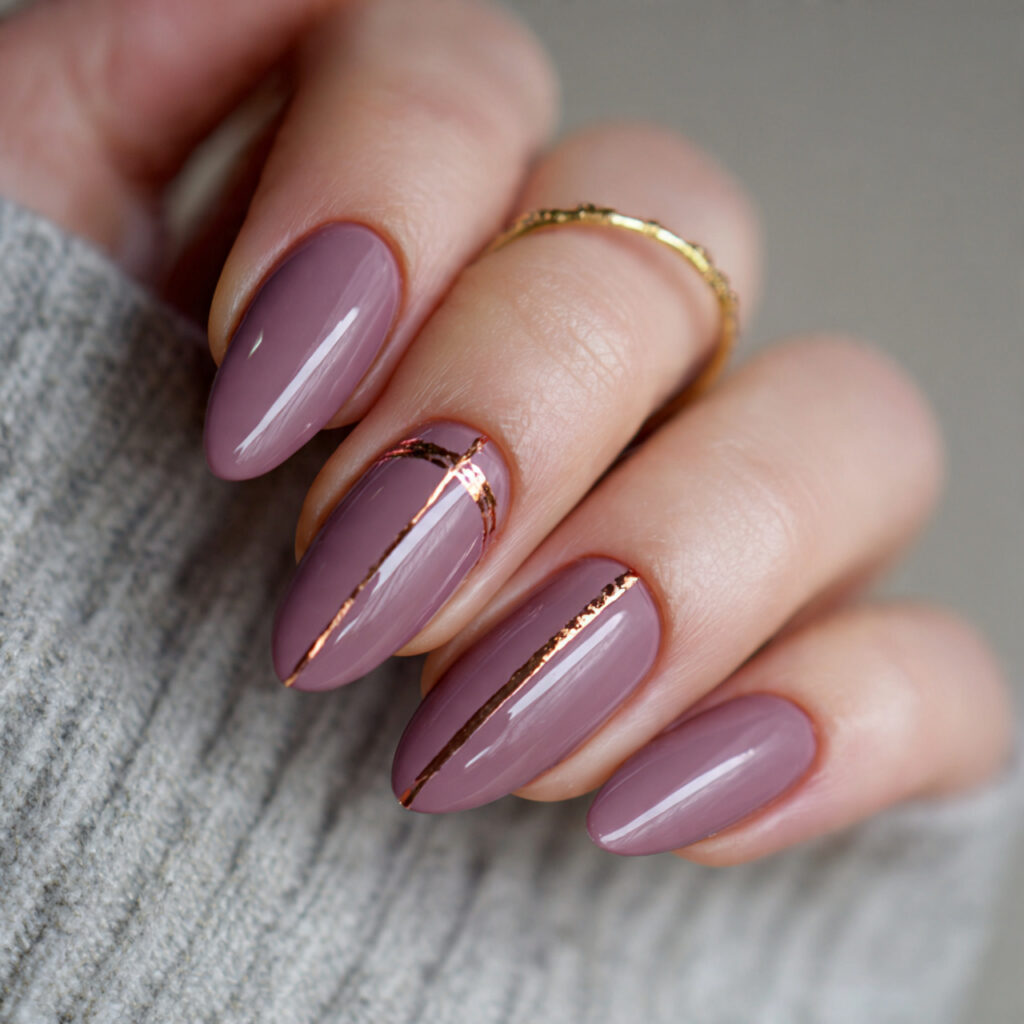 mauve with rose gold accents creates sophisticated