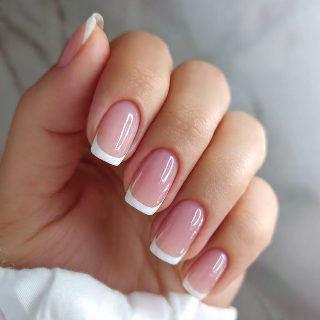 micro french accent nails are trending in