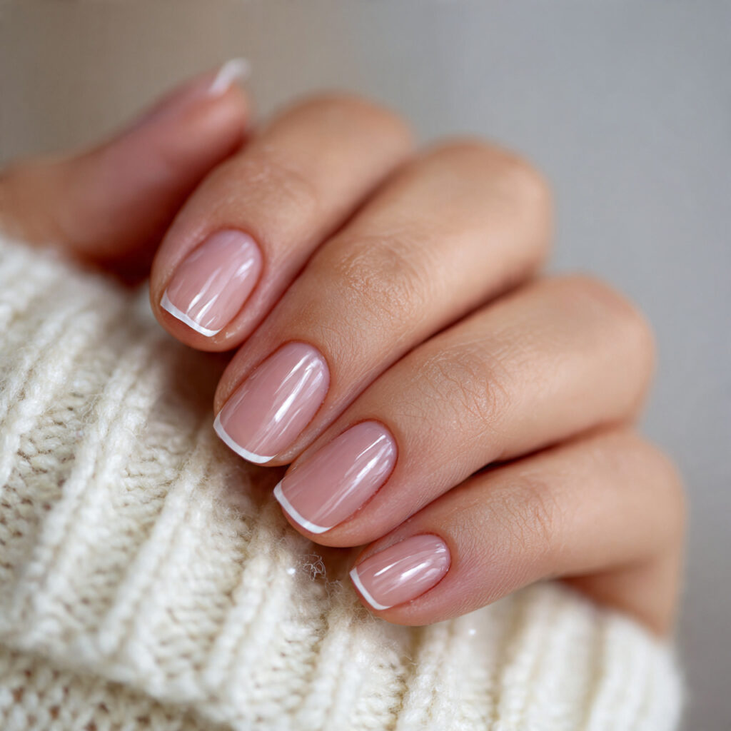 micro french accent nails look expensive because