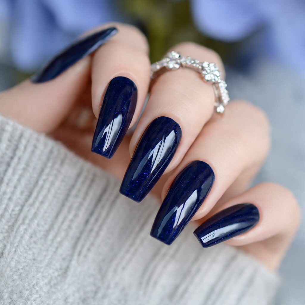 midnight blue coffin nails