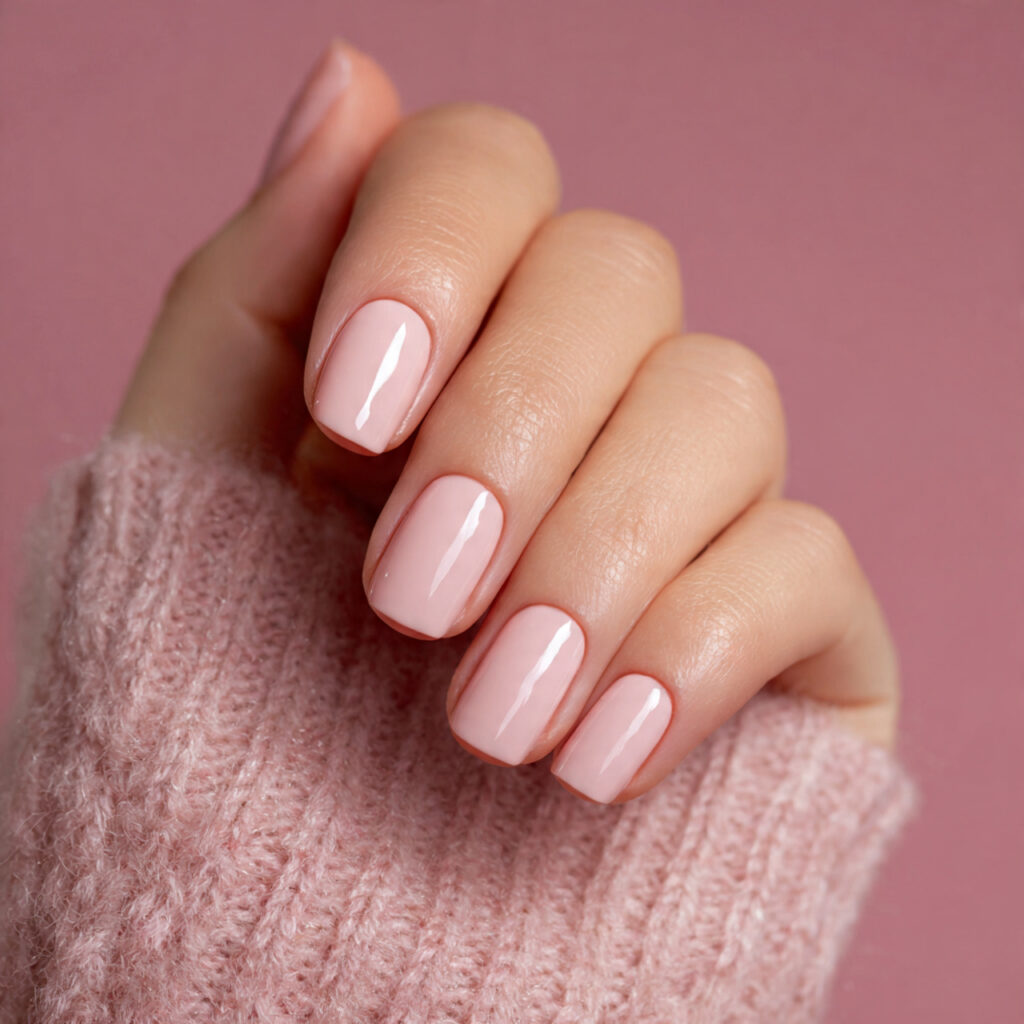 milky clean girl nails offer a soft