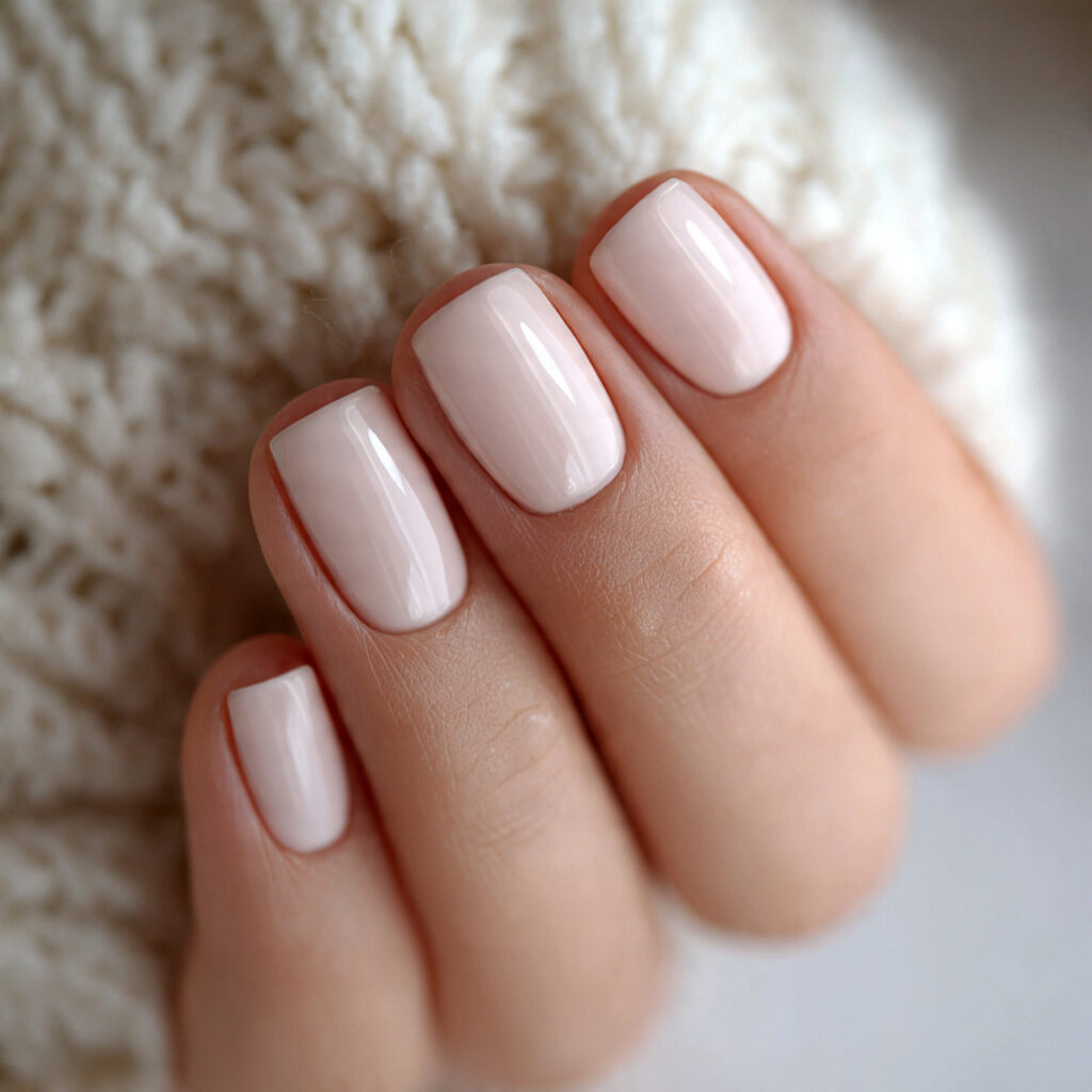 milky cream gloss nails are a key