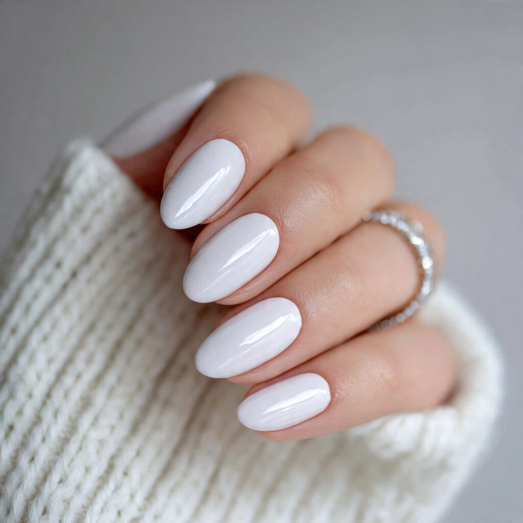27 Work Friendly January Nails That Look Clean & Elegant 3 milky white nails 1
