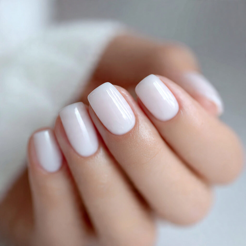 milky white nails remain one of the