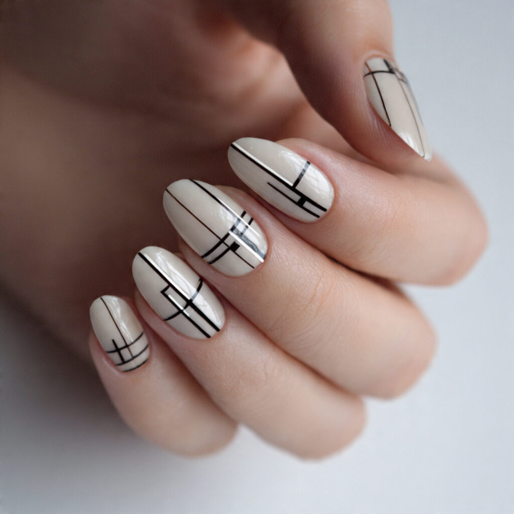 minimal line detail nails look expensive because