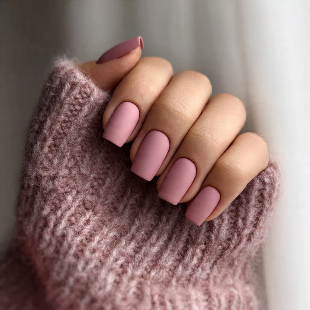 minimal matte nails offer a calm and