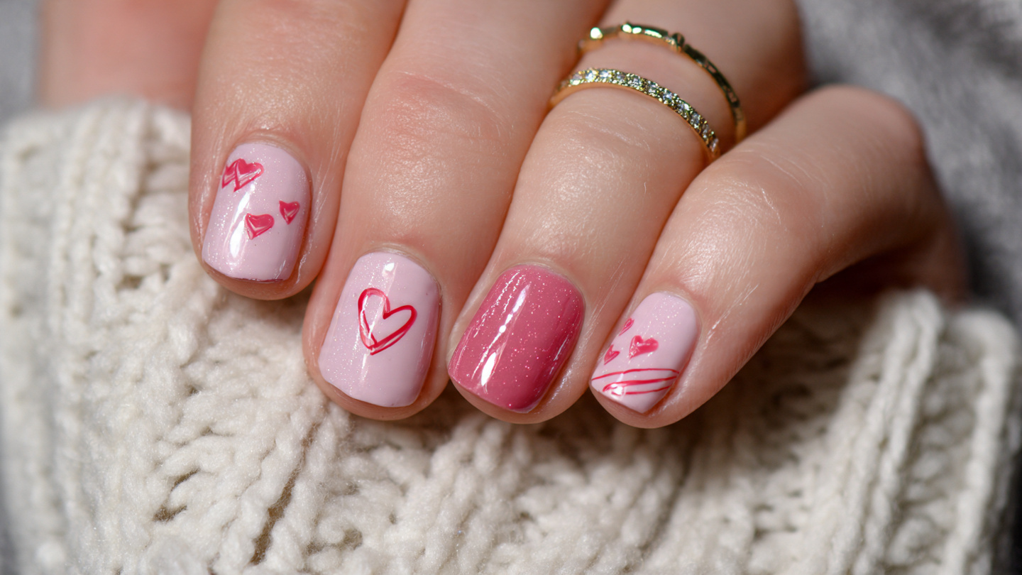 Minimal Valentine Nail Ideas