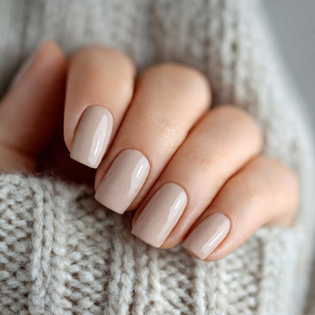 minimal winter styled beige january nails focus
