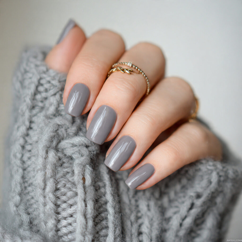 minimal winter styled grey january nails focus