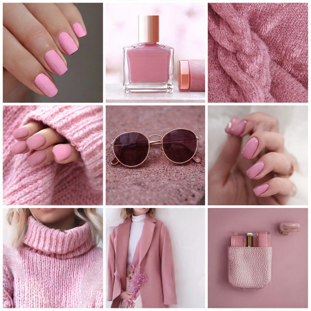 monochromatic pink aesthetic uses various pink shades