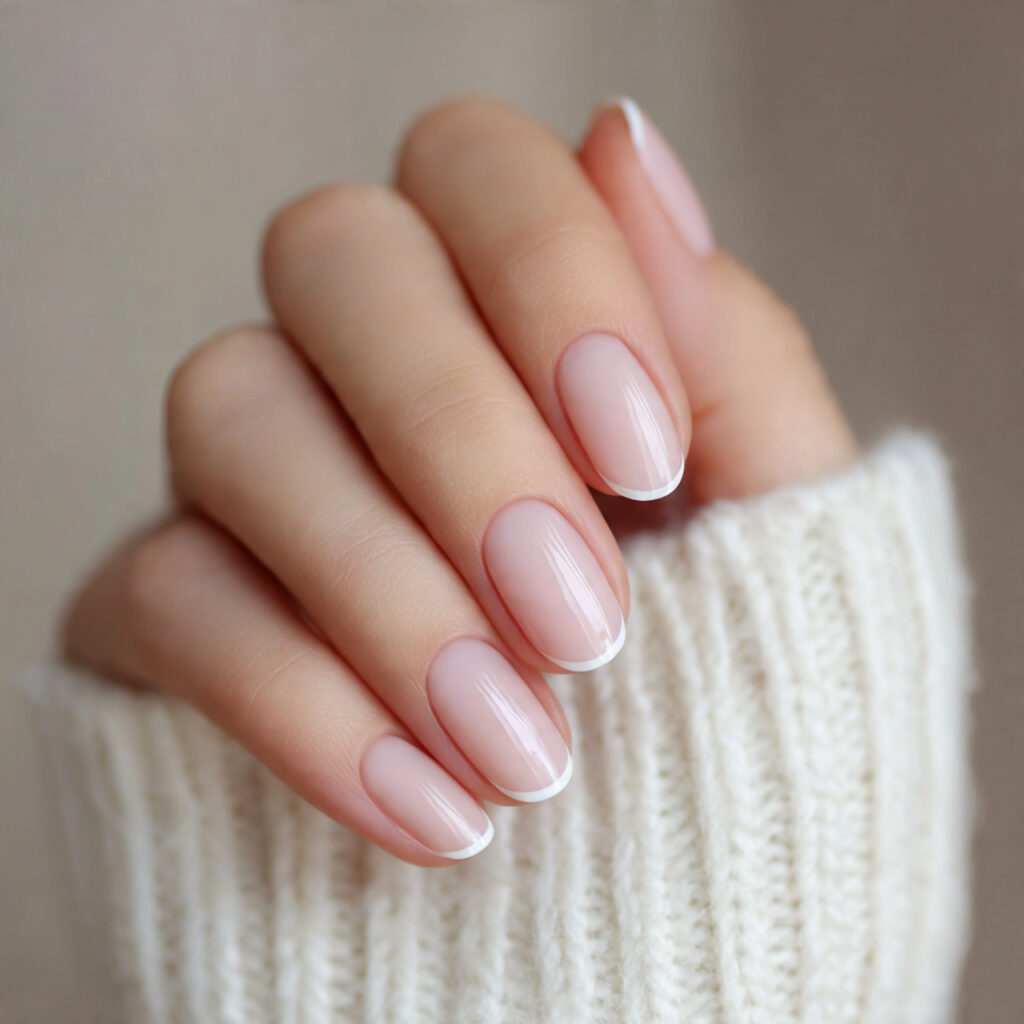 nails with a micro french detail feel